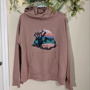 Gerry Soft Cozy Graphic South Western Desert Mauve Hoodie
